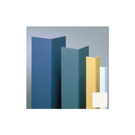 Pawling Vinyl Surface Mounted Corner Guard, 90 Degree Corner, 1-1/2" Wings, 8'H, WH, Vinyl W/Tape CGT-12-8-10